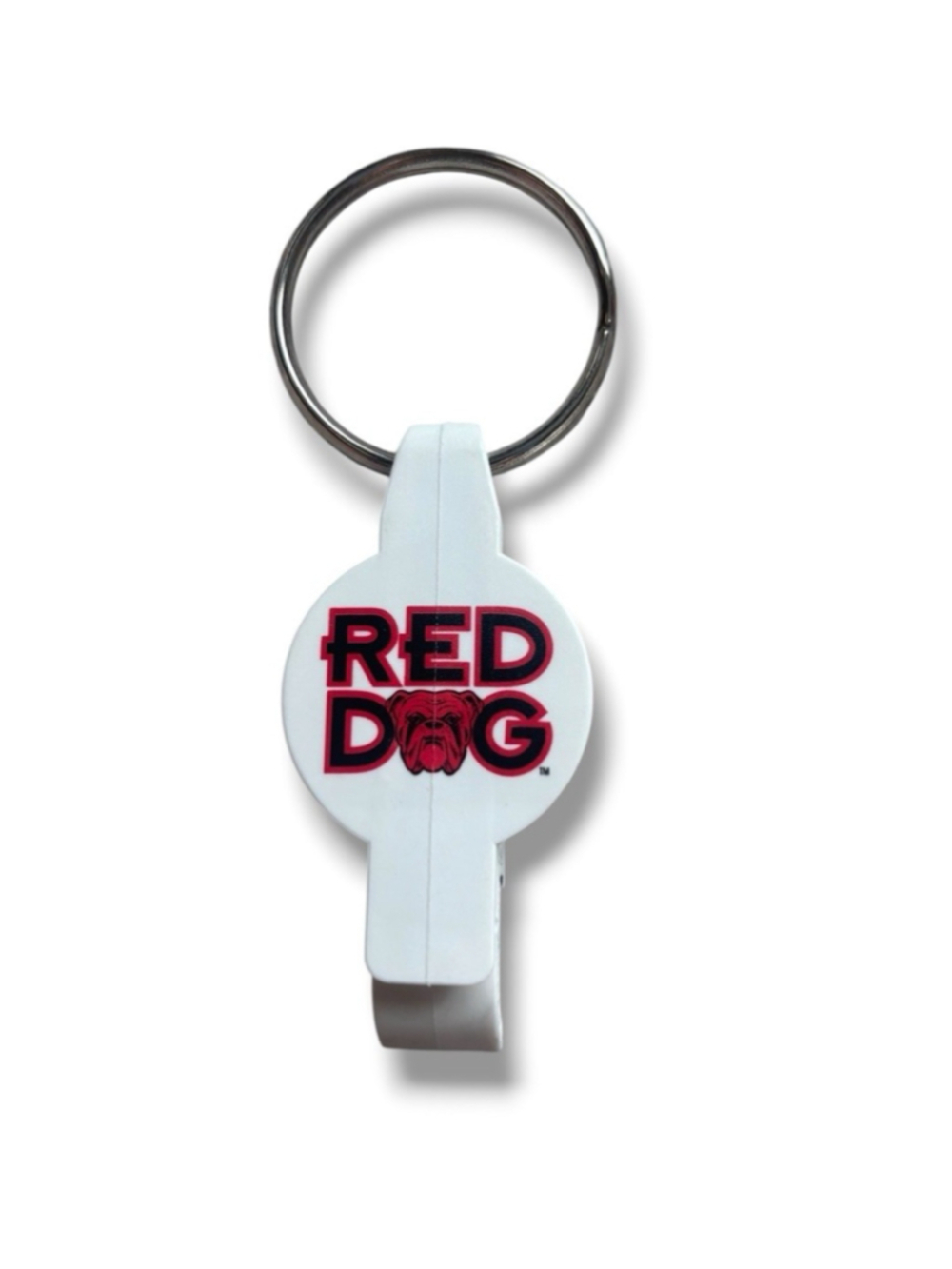 Vintage Red Dog Beer Plastic Keychain Bottle and Pop Top Opener